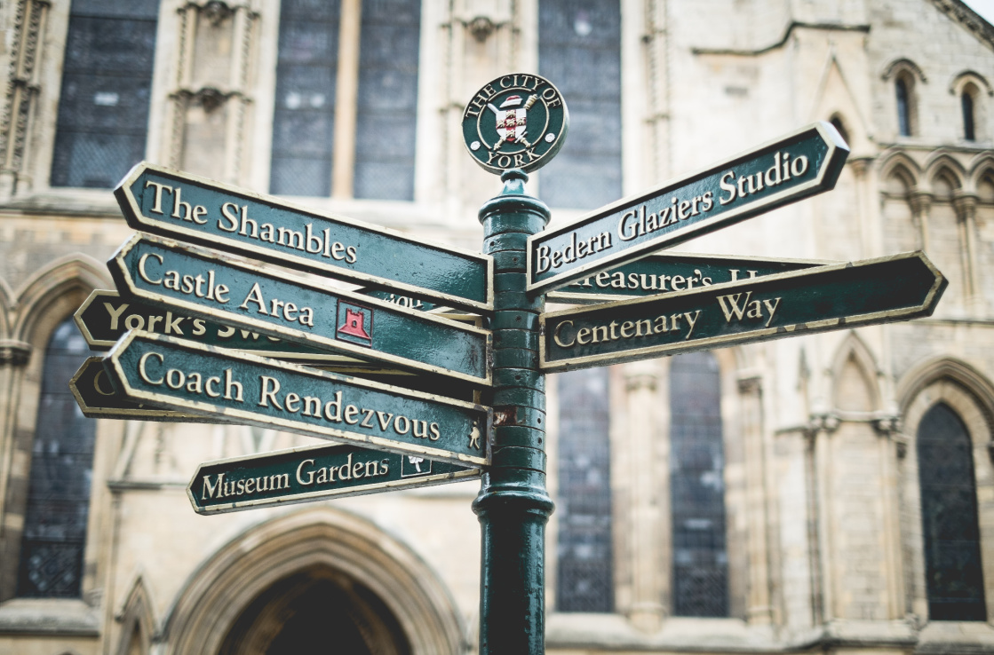 street sign in york